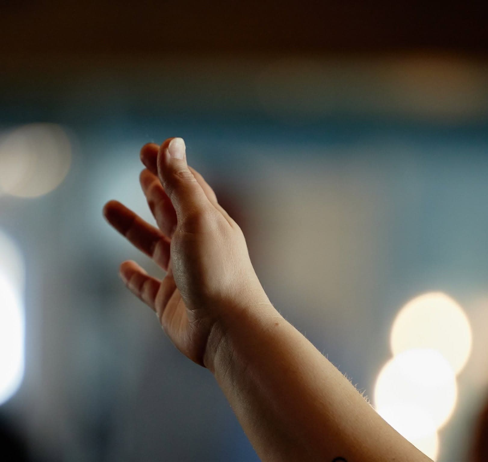 Hands raised in worship